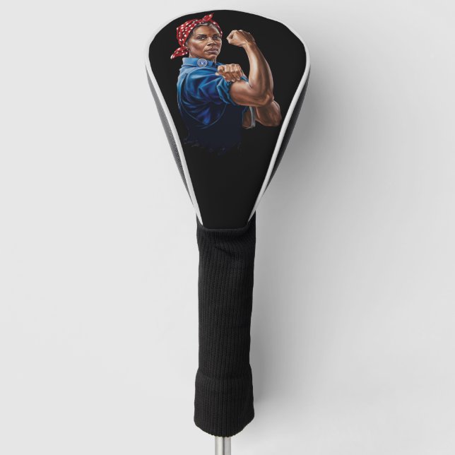 Kamala Harris 2024 Rosie The Riveter Childless Cat Golf Headcover (Vorderseite)