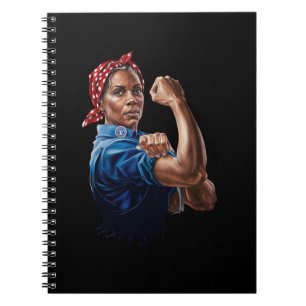 Kamala Harris 2024 Rosie The Riveter Childless Cat Notizblock