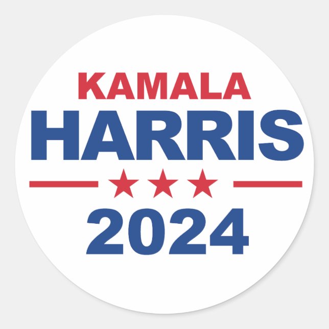 Kamala Harris 2024 Runder Aufkleber (Vorderseite)