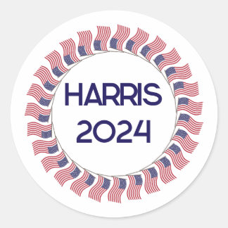 Kamala Harris 2024 Runder Aufkleber