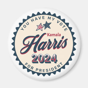 Kamala Harris 2024 Sie haben meine Stimme Magnet