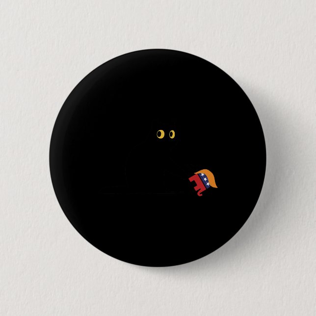 Kamala Harris 2024 Sieger Black Cat Vs Elephant T Button (Vorderseite)