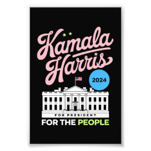 Kamala Harris 2024 Sozialdemokrat Abstimmung blau Fotodruck