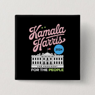 Kamala Harris 2024 Sozialdemokratenstimmen Blau Button