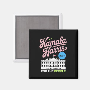 Kamala Harris 2024 Sozialdemokratenstimmen Blau Magnet