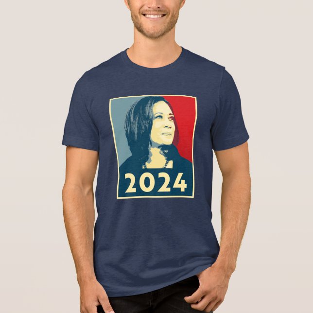 Kamala Harris 2024 Tri-Blend Shirt (Vorderseite)
