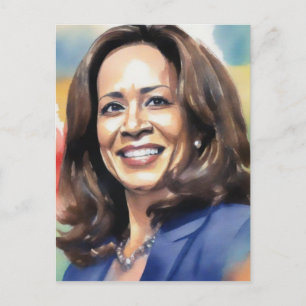 Kamala Harris 2024 VP to President Black Woman 24 Postkarte