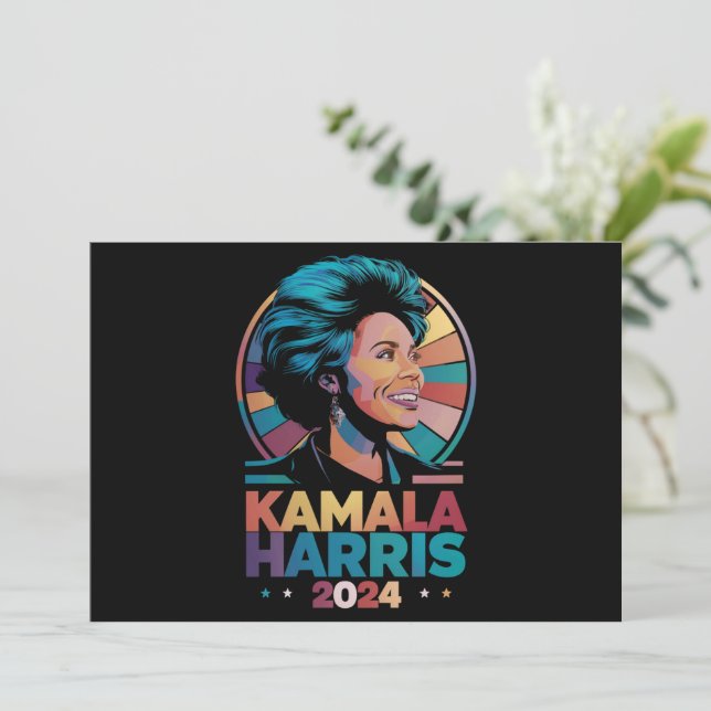 Kamala Harris 2024 Wahl des Präsidenten Kamala Einladung (Stehend Vorderseite)