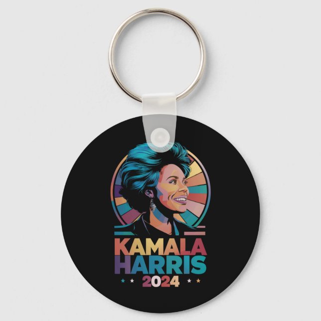 Kamala Harris 2024 Wahl des Präsidenten Kamala Schlüsselanhänger (Vorderseite)