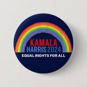 Kamala Harris 2024 Wahl Rainbow LGBTQ Button