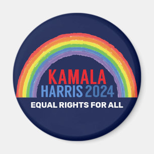 Kamala Harris 2024 Wahl Rainbow LGBTQ Magnet