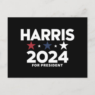 Kamala Harris 2024 Wahlkampagne für die Präsidents Postkarte