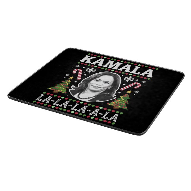 Kamala Harris 2024 Weihnachts-Comma La Xmas Schneidebrett (Ecke)