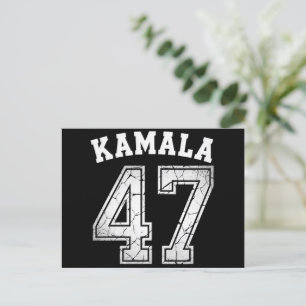 Kamala Harris 47 für den Präsidenten des Volkes Postkarte