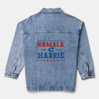 Kamala Harris 47. Präsident Kampagne 2024 Jeansjacke