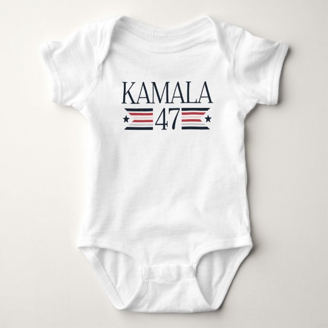 Kamala Harris 47. Präsident USA 2024 Baby Strampler (Vorderseite)