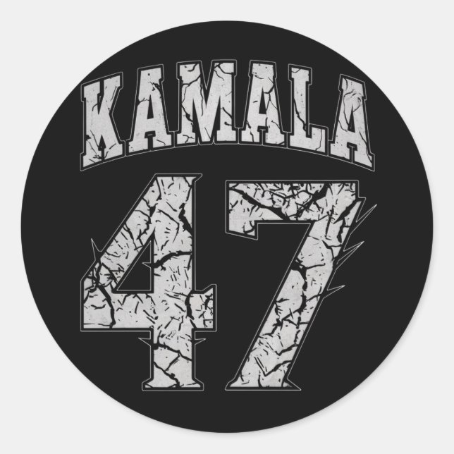 Kamala Harris 47. Präsident USA Amerika 2024 Runder Aufkleber (Vorderseite)