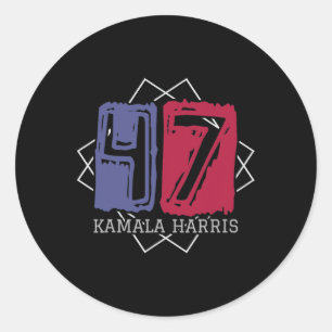 Kamala Harris 47 Präsident von Amerika 2024 Runder Aufkleber