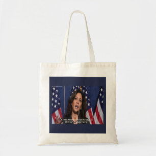 Kamala Harris & American Dream Zitat Budget-Tasche Tragetasche