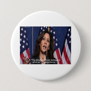 Kamala Harris & American Dream Zitat-Button Button