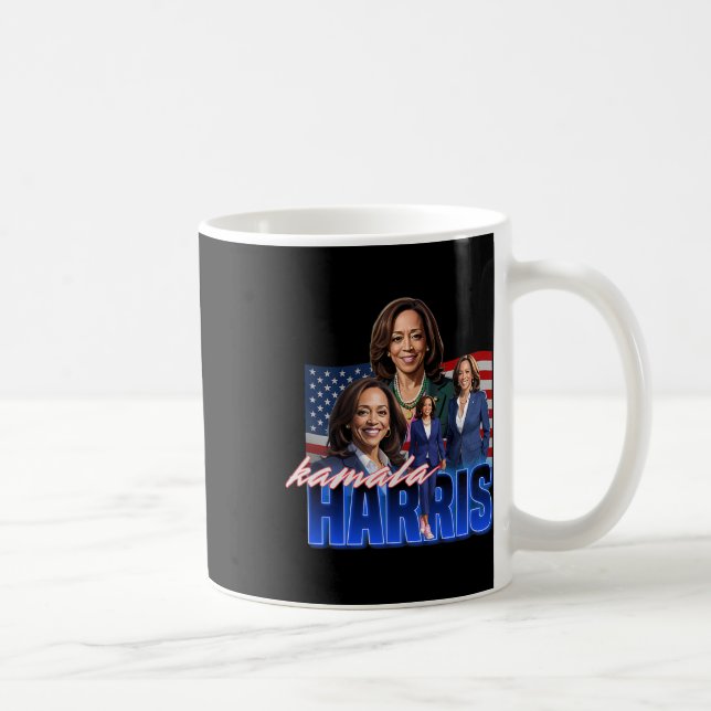 Kamala Harris American Flag Bootleg Reboot Kaffeetasse (Rechts)