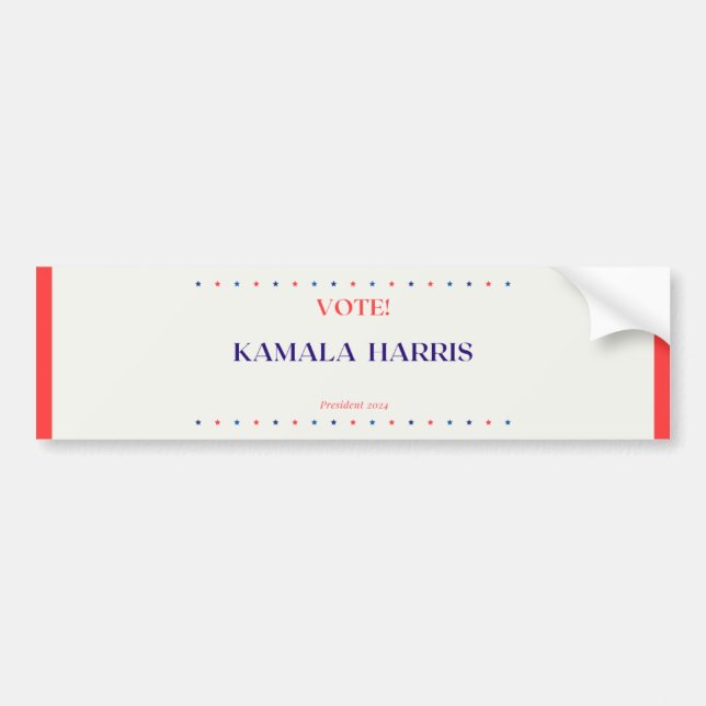 Kamala Harris Autoaufkleber (Vorne)