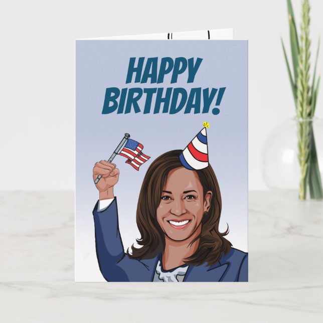 Kamala Harris Birthday Karte (Vorderseite)
