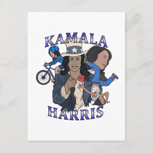 Kamala Harris Bootleg-Rap-Stil-Wahl Postkarte