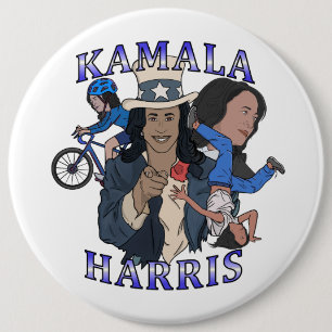 Kamala Harris Bootleg Rap Style Election Button