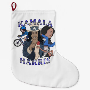 Kamala Harris Bootleg Rap Style Election Großer Weihnachtsstrumpf