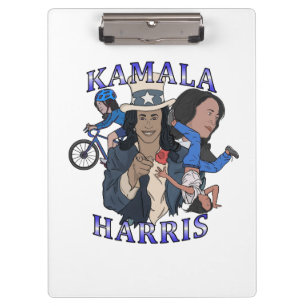 Kamala Harris Bootleg Rap Style Election Klemmbrett
