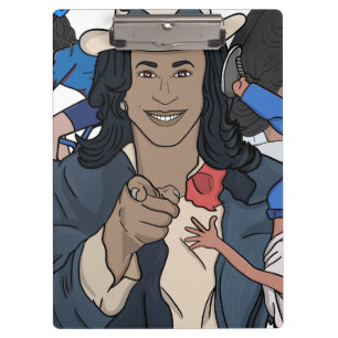 Kamala Harris Bootleg Rap Style Election Klemmbrett