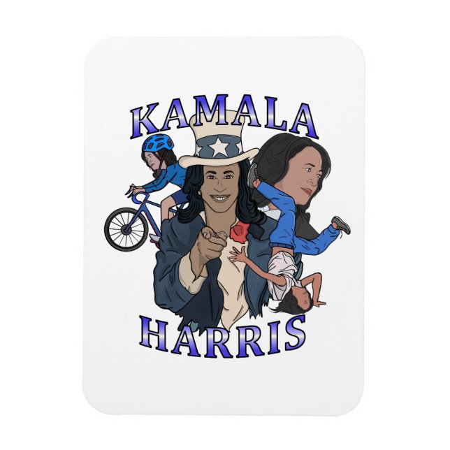 Kamala Harris Bootleg Rap Style Election Magnet (Vertikal)