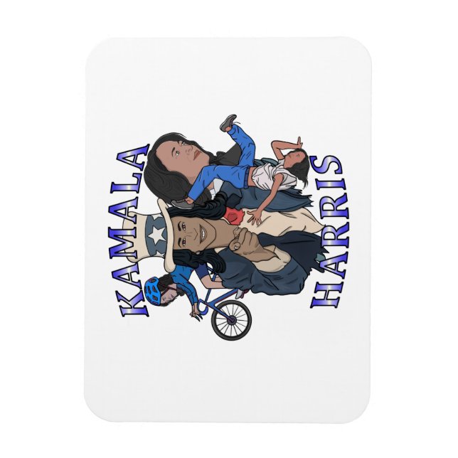 Kamala Harris Bootleg Rap Style Election Magnet (Vertikal)