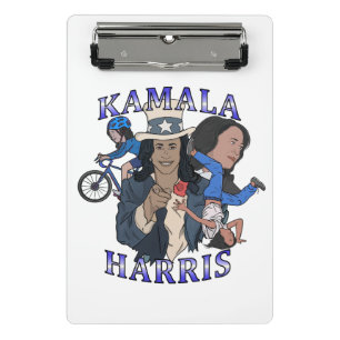 Kamala Harris Bootleg Rap Style Election Mini Klemmbrett