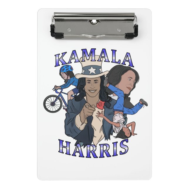 Kamala Harris Bootleg Rap Style Election Mini Klemmbrett (Vorderseite)