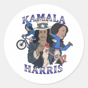 Kamala Harris Bootleg Rap Style Election Runder Aufkleber