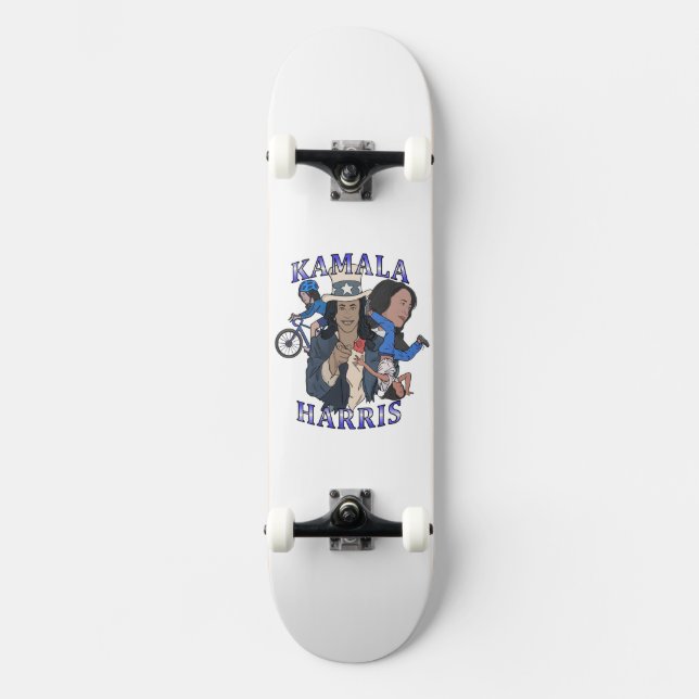 Kamala Harris Bootleg Rap Style Election Skateboard (Vorderseite)