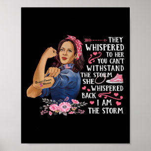 Kamala-harris Brustkrebs Ich bin der Sturm Ja wir Poster