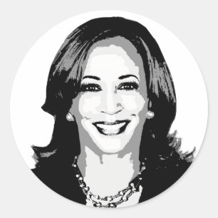 Kamala Harris Bust Runder Aufkleber