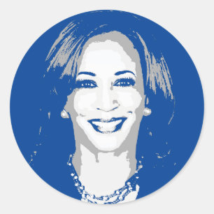 Kamala Harris Bust Runder Aufkleber