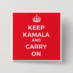 Kamala Harris Button Behalte Calm
