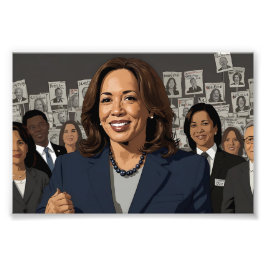 Kamala Harris Cartoon Fotodruck
