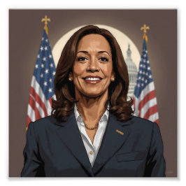 Kamala Harris Cartoon Fotodruck