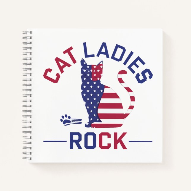 KAMALA HARRIS CAT LADIES ROCK! Notizbuch (Vorderseite)
