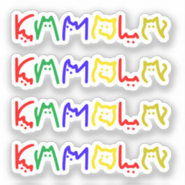 Kamala Harris - Cat Lettering Aufkleber