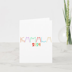 Kamala Harris Cat Lettering Lustige Katzen Damen F Karte