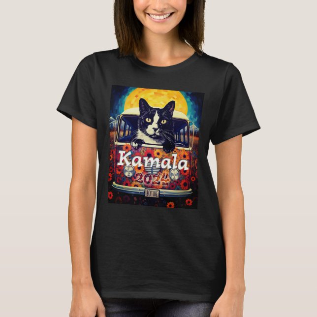 Kamala Harris Cat T - Shirt (Vorderseite)