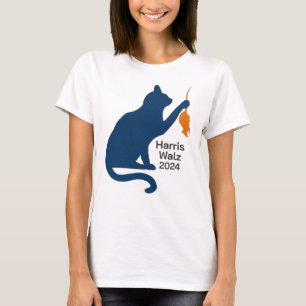 Kamala Harris Cat w Orange Rat T-Shirt
