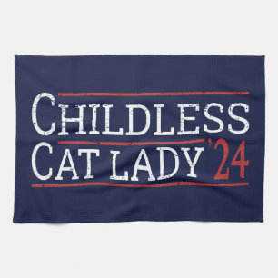 Kamala Harris - Childless Cat Lady 2024 I Geschirrtuch